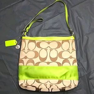 Coach authentic Jacquard signature shoulder bag